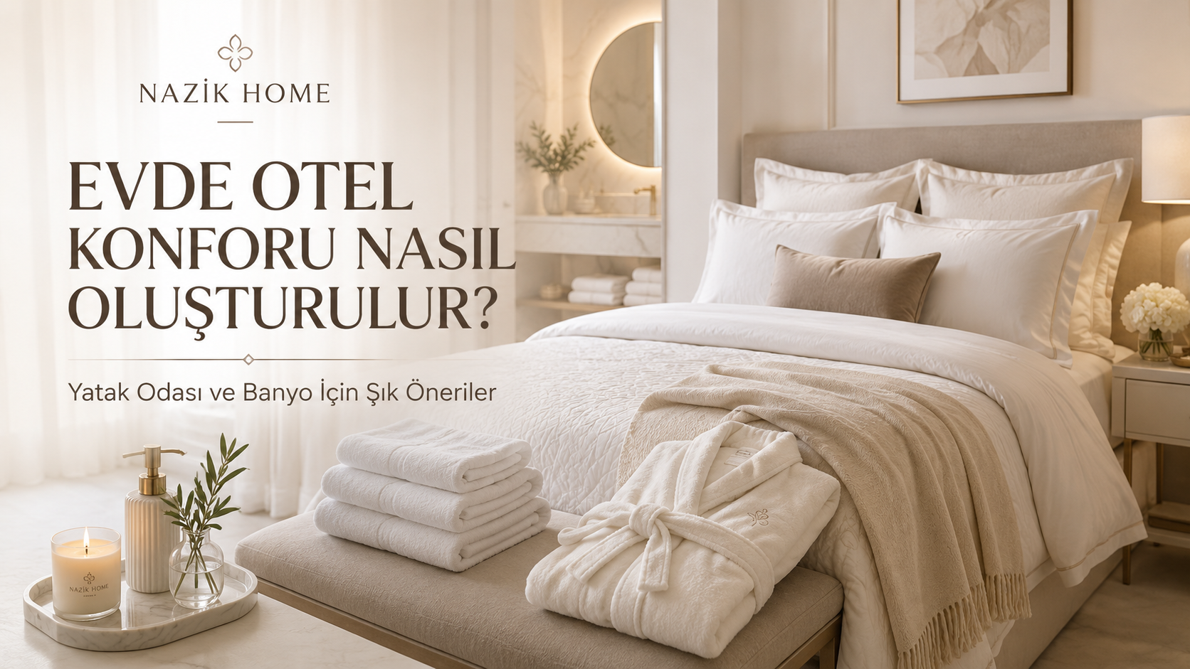 Evde Otel Konforu Nasıl Oluşturulur? Yatak Odası ve Banyo İçin Şık Öneriler