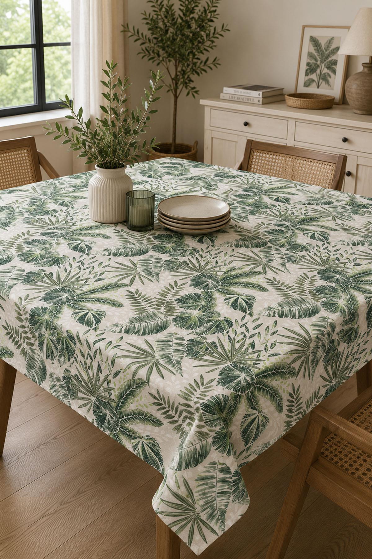 Forest Stain-Resistant Worry-Free Square Tablecloth (130 x 130 cm)
