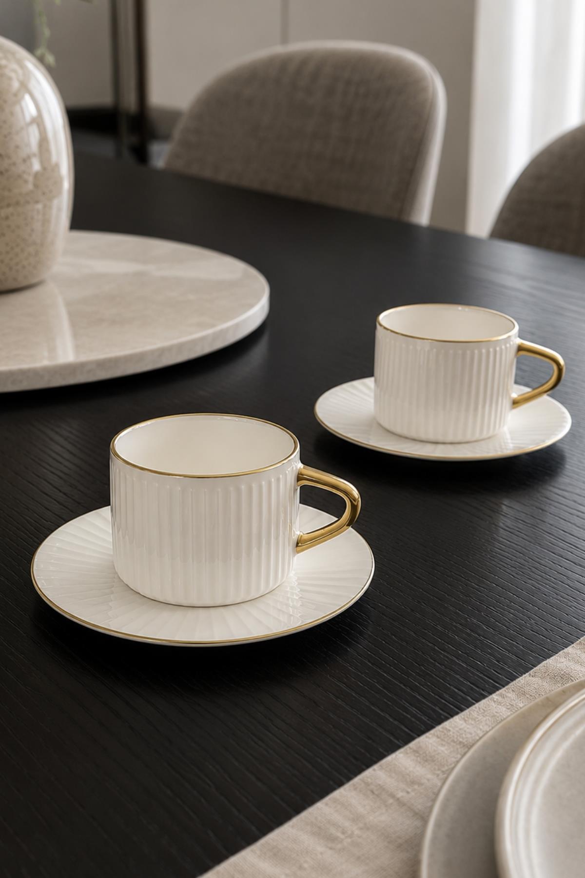 Pure Gold 2-piece Premium Coffee Cup Set