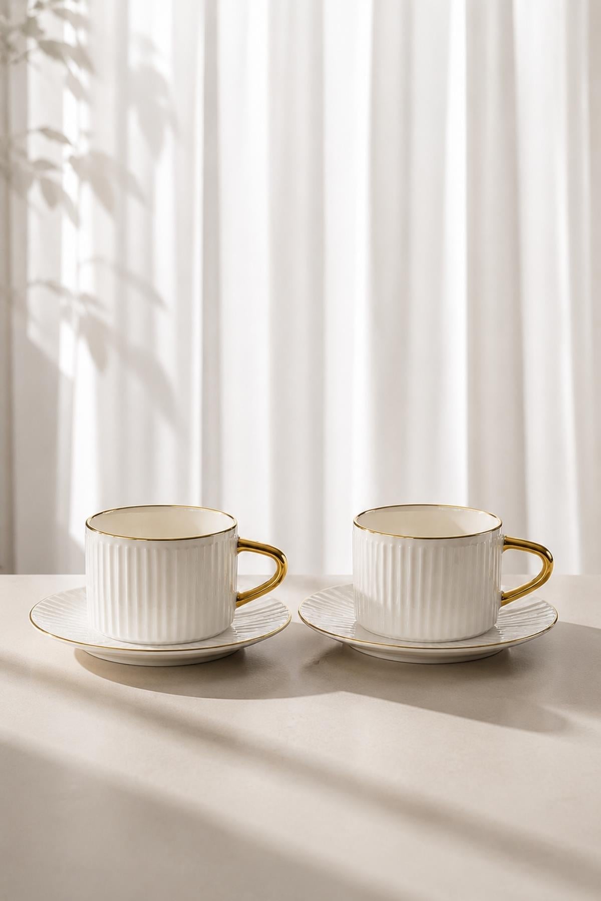 Pure Gold 2-piece Premium Coffee Cup Set