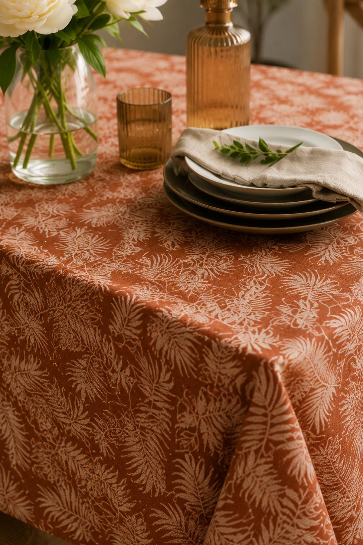 Sare Stain-Resistant Wrinkle-Free Square Tablecloth (100 x 100 cm)