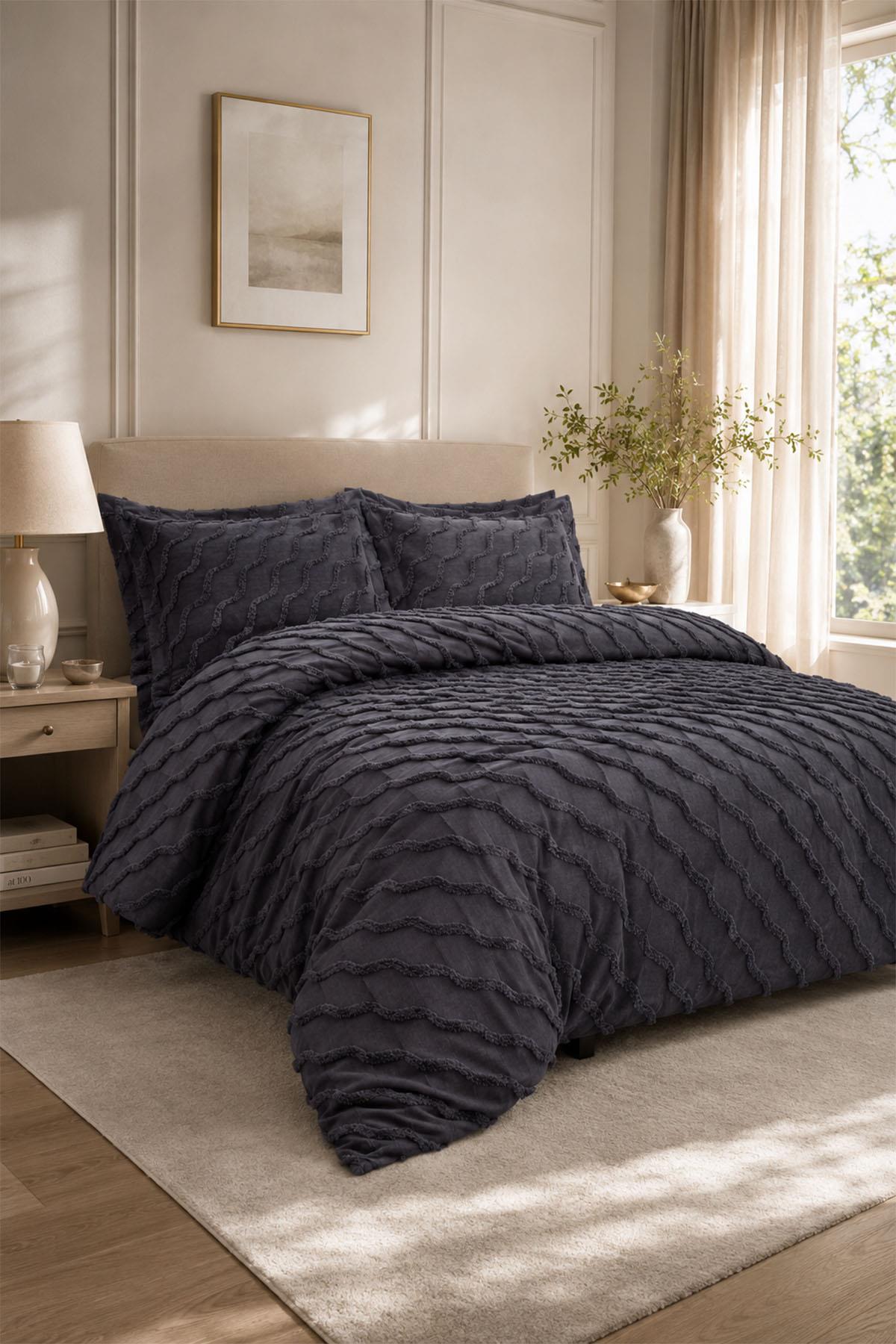 Terra Plush Linen Textured Single Bedspread