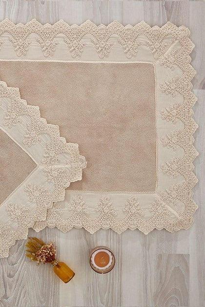 Canvas Embroidered 2 Piece Mop Set (60 x 100 cm)