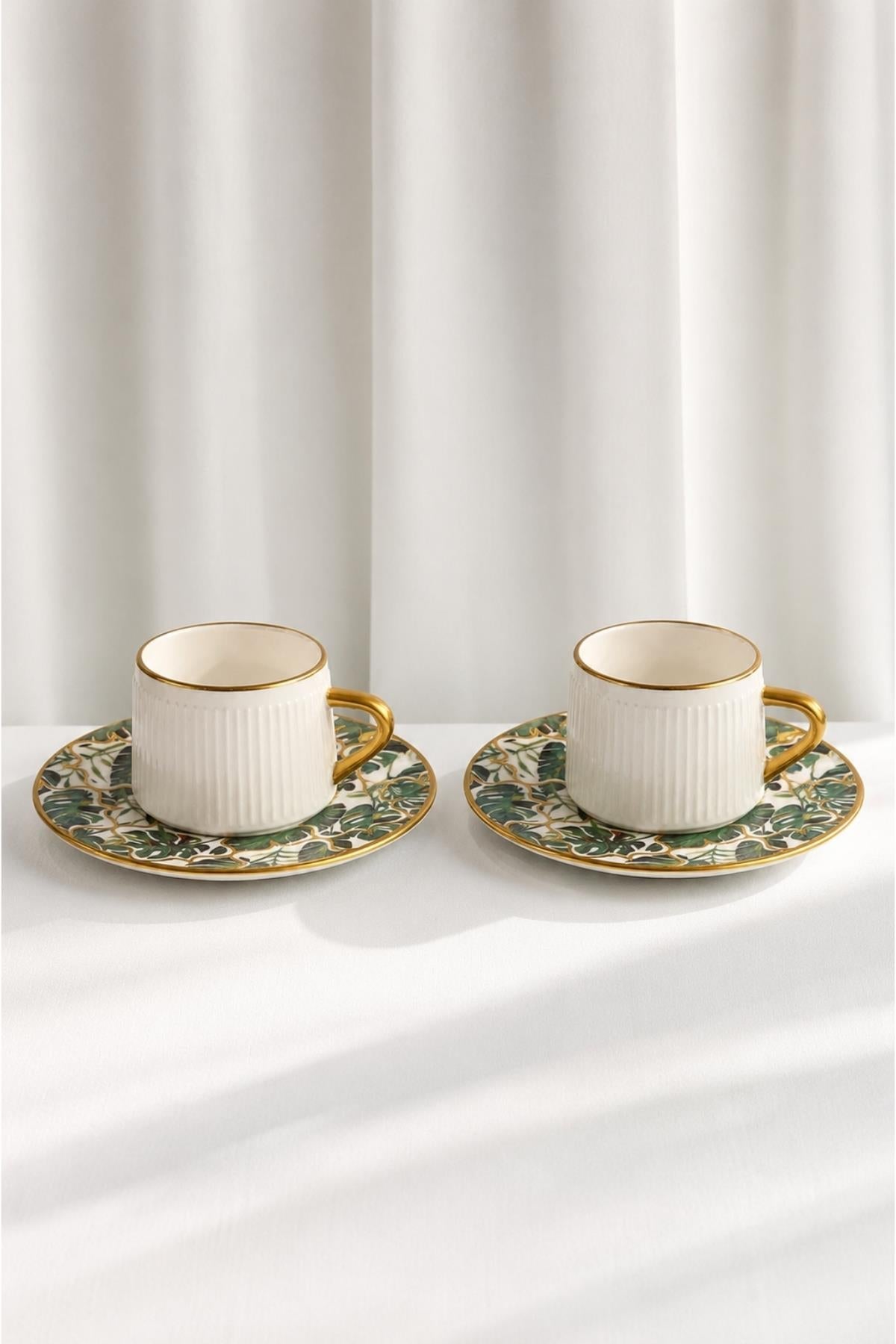 Verde Luxe 24K Gold Plated 2-Piece Premium Coffee Cup Set