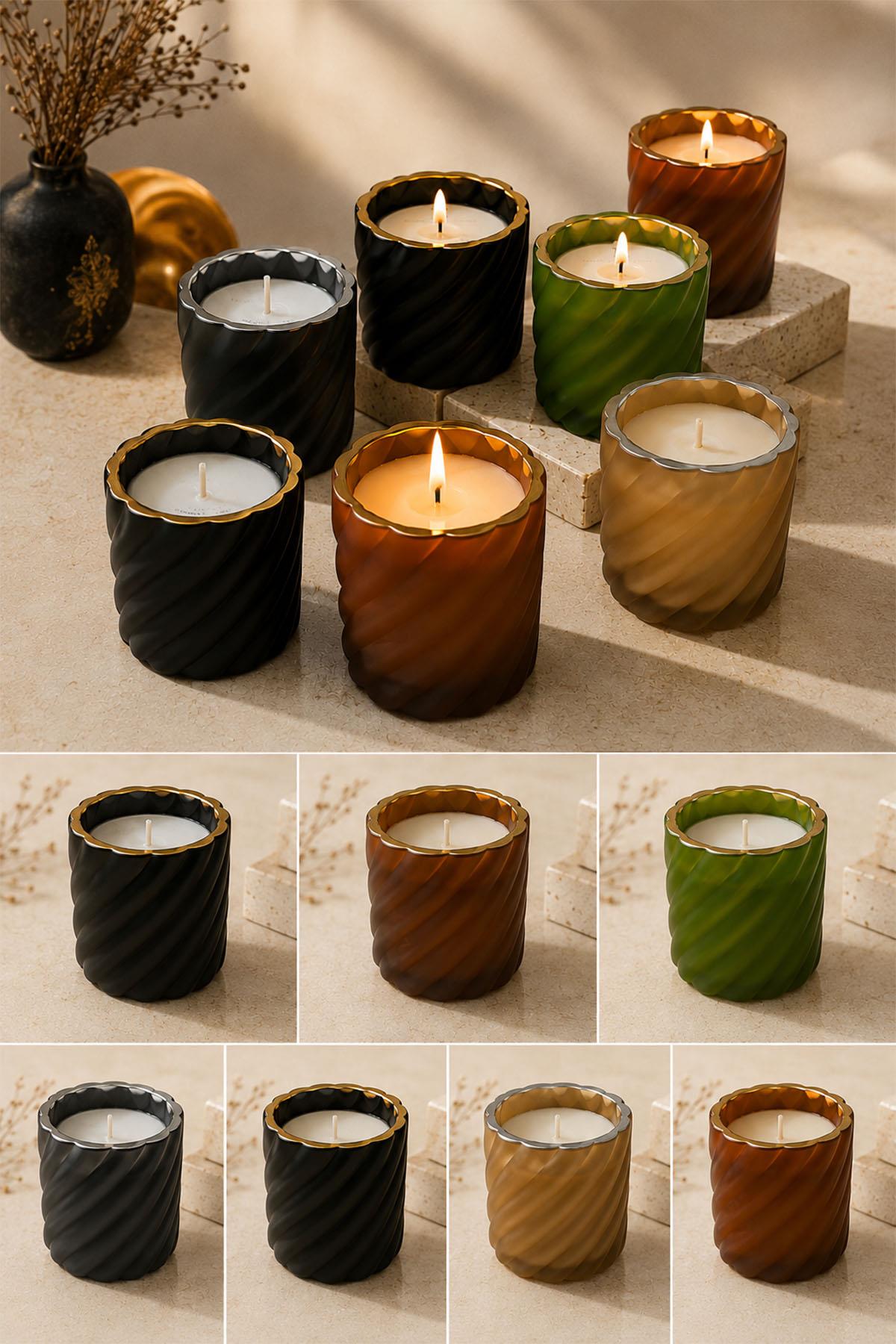 Devin Green Twisted Candle (10 cm)