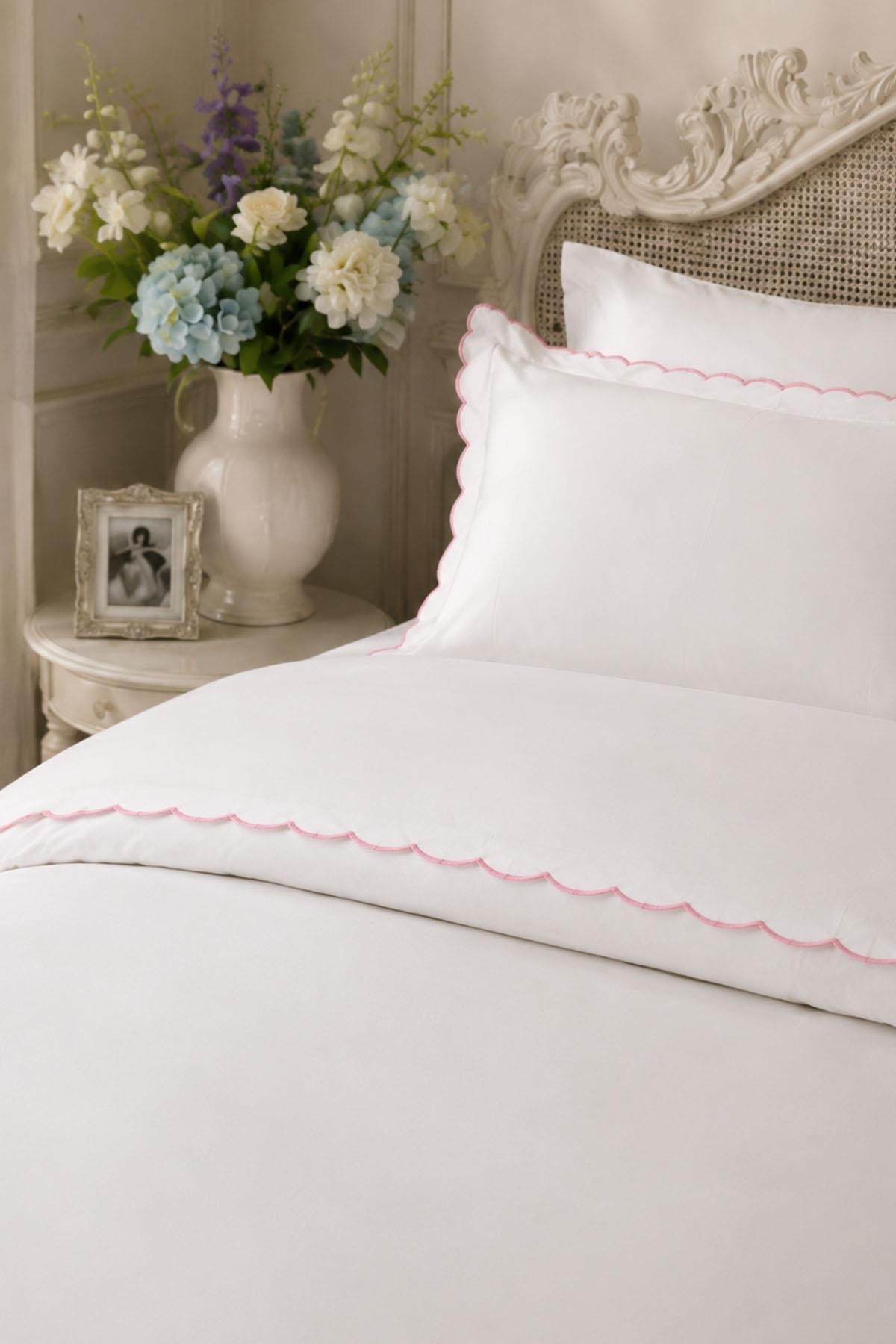 Elora Cotton Sateen Embroidered 6-Piece Double Duvet Cover Set