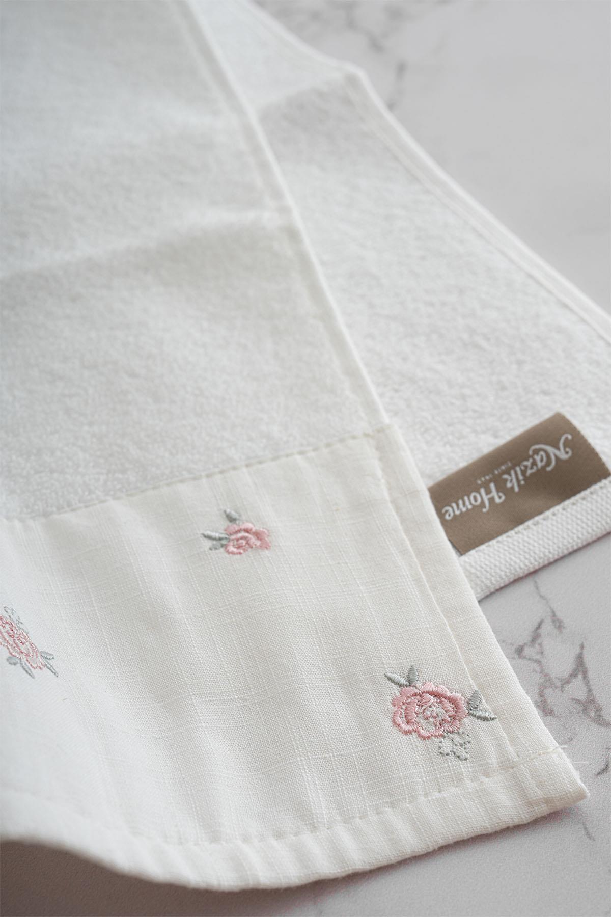 Flower Garden Rose Embroidered Face Towel (50 x 90 cm)