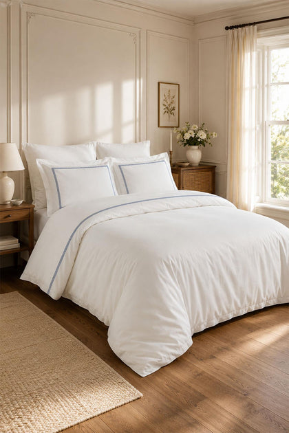 Olimpos Embroidered Cotton Satin King Size 6-Piece Duvet Cover Set