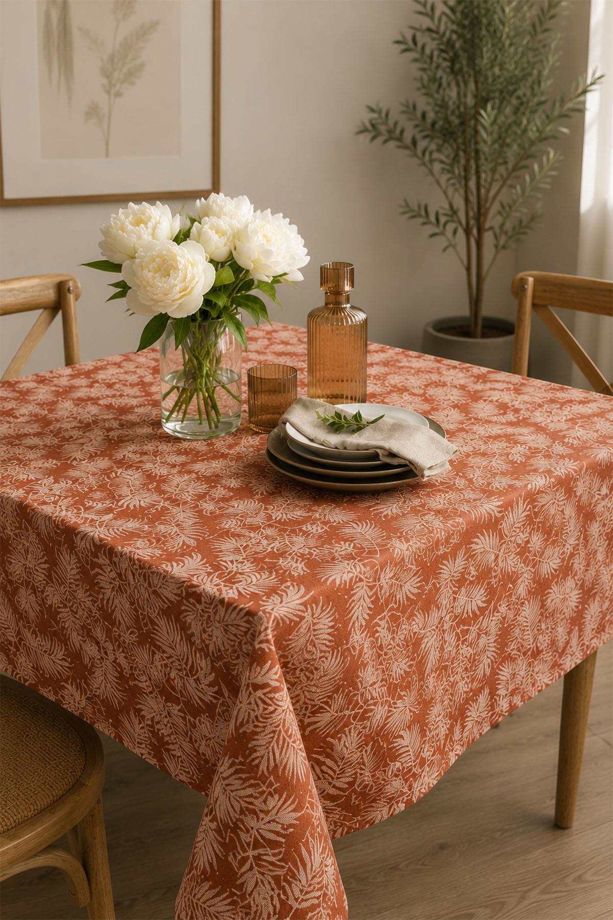 Sare Stain-Resistant Wrinkle-Free Square Tablecloth (100 x 100 cm)
