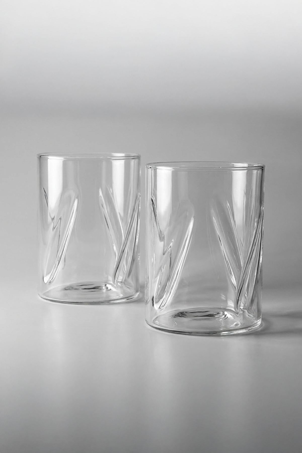 طقم أكواب ماء من قطعتين من مجموعة Timeless Line (8 × 10 سم)