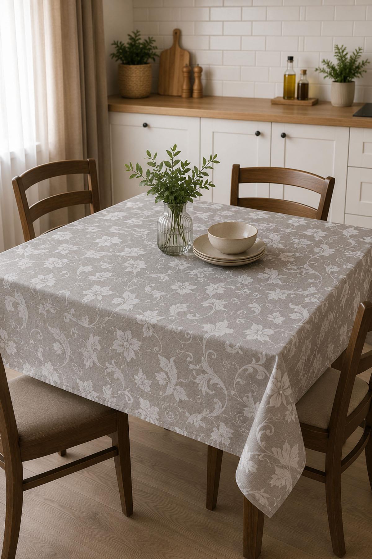 Viola Stain-Resistant Seamless Tablecloth (160 x 260 cm)